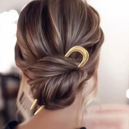 Simple U Shaped Hairpin Metal Hair Sticks U French Hair Clips Pins Fashionable Hair Jewelry Accessories for Women