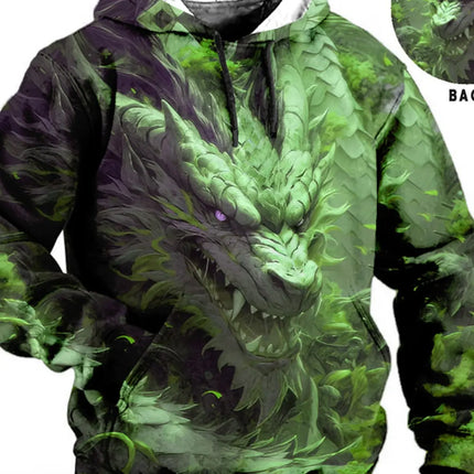 Men's Unisex Hoodie Fashion Pullover Hoodie Sweatshirt Hooded Animal Wolf Lion Dragon Tiger Print Daily 3D Print Casual Hoodies