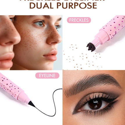 Makeup PAGE VINE Natural freckle Pen Double Head Eyeliner Long-lasting and easy to apply makeup freckle Eyeliner pen