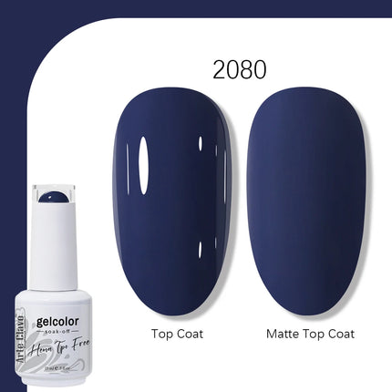 Arte Clavo Solid Color Gel Nail Polish 15ml Soak Off UV LED Gel Semi-Permanent Glitter Polish For Manicure Nail Art Salon Gel