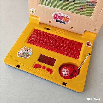 Simulation Laptop Toy Light Music Cartoon Children's Early Education Enlightenment Computer with Mouse Children's Birthday Gift