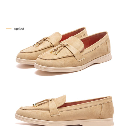 CHCH Women's Flat Shoes Autumn New Anti Velvet Single Shoes Classic Round Head Women's loafers