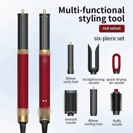 1700W New 6-in-1 Hair Styler Hot Air Brush Multi-Functional Dry Straighten Curl Salon  Home Use Hair Styling Tool