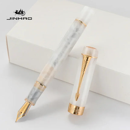 JINHAO 100 Centennial Resin Fountain Pen Arrow Shaped Pen Clip Golden Clip Business Office School Supplies Stationery PK 9019