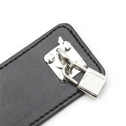 BDSM Adjustable Leather Handcuffs Lock Bondage Restraint Sex Toy Slave Tow Chain Erotic Feet Fetish Collar Erotic Accessories