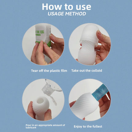 Male Masturbator Cup Portable Penis Trainer Penis Massage Adult Sex Toys Stretchy Silicone Vagina Egg Vacuum Pocket Cup for Men