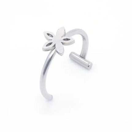1Pc Stainless Steel Fake Nose Ring Hoop Septum Rings C Clip Lip Ring Earring Fake Nose Piercing Women Body Jewelry Non-Pierced