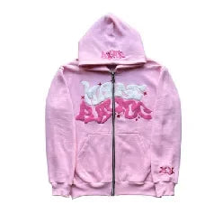 American Retro Star and Letter Printed Zipper Hoodies Women and Men Y2K Spring Autumn Section Lazy Fashion Brand Cardigan Jacket