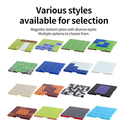 New Magnetic Tiles Building Blocks Set with Base Plates, Educational Puzzle Toys for Kids, Variety Shapes STEM Toys for children