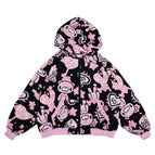 L / Lollipop blood pink violent bear jacket