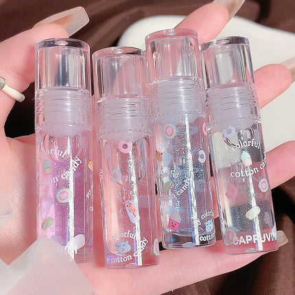 1/3Pcs Transparent Glitter Lip Gloss Set Clear Water Light Lip Glaze Moisturizer Color Changing Lip Oil Jelly Mirror Lipsticks