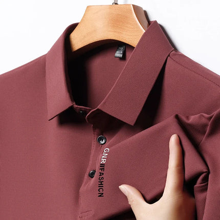 2026 Men's Short Sleeve Polo Shirt with Letter Print Casual Business Daily Top
