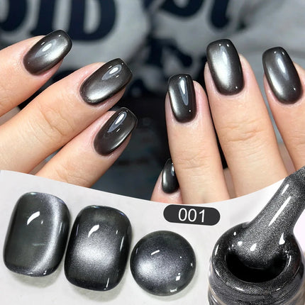 QAZIXU 10ml Black Cat Eye Gel Nail Polish Soak Off UV LED Varnish Semi Permanent Nail Art DIY For Women Winter
