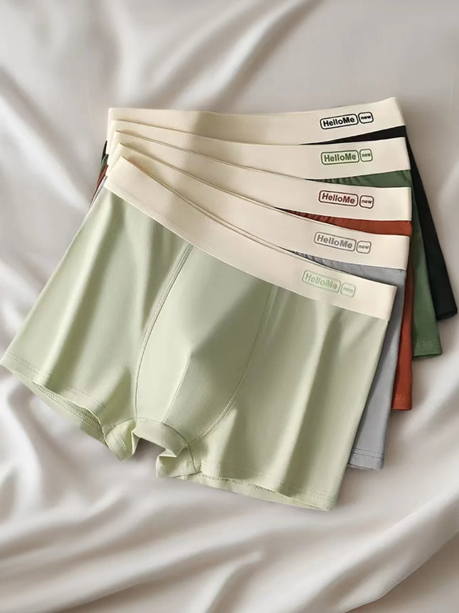 Men's 5-Pack Cotton Boxer Briefs - Comfortable & Breathable Underwear Set
