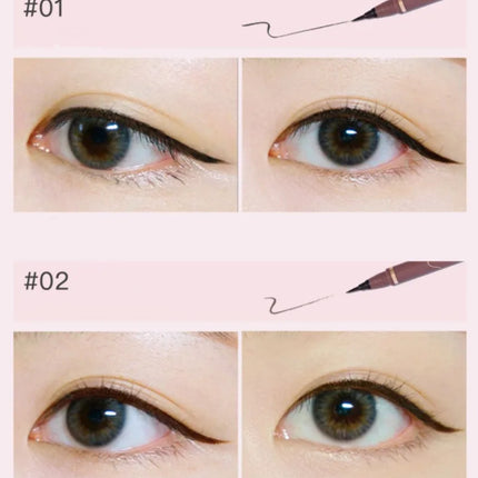 JUDYDOLL Ultra-fine Liquid Eyeliner Skinny Curved Brushwork Long lasting Waterproof Anti Shake Fast Drying Slim Enlarged Eyes