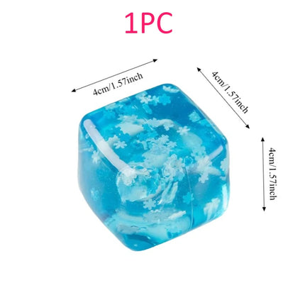 Squishy Snowflake Ice Cubes Slow Rising Sensory Fidget Toy Soft Ice Cubes Stress Relief Squeeze Toy Hand Exercise Calming Tool