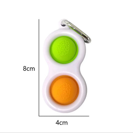 Finger Bubble Music Keychain 2 Pcs  Decompression Fashion Toy Pressable Exercise Board Decompression Key Pendant Birthday Gift ﻿