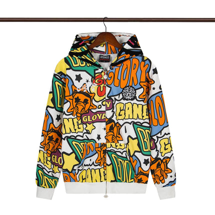 Glo Gang The Glory Full Zip Hoodie Camouflage Cardigan Men Women 1:1 Best Quality Oversize Hooded