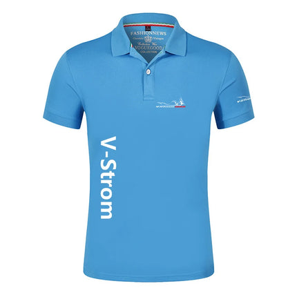 2024 Motorcycle Vstrom 650 V Strom Men's New Autumn Casual Polo Shirt Comfortable T-shirt High Quality Breathable Short Sleeve Top