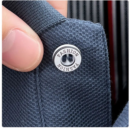 100% pure cotton autumn and winter men's fashion sports brand embroidered pony long-sleeved POLO shirt business casual T-shirt
