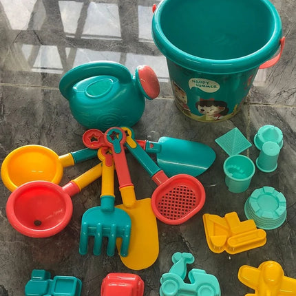 18PCS Beach Sand Toy Set, Durable Plastic, Summer Pool Beach Game Set,Great Holiday Outdoor Sand Play Tools For Boys And Girls
