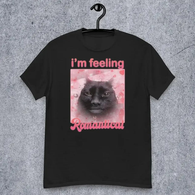 Im Feeling Romantical Funny Cat Printed Summer Tee Shirt Gift for Woman Cursed Cats T-shirt Silly Joke Gifts Dank Tshirt