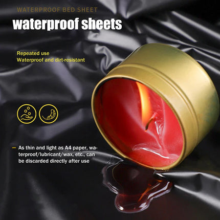 Waterproof Sex Sheets Wetlook Bed Cover for Couples Adult Game Lubricants Compatible Flirt Bondage Tool for Wet Play
