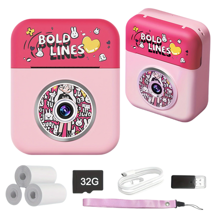 Instant Print Camera-Digital Camera with Game,Music Playback, Calendar & CalculatorFunctions,Interactive Camera,ldeal asChristma