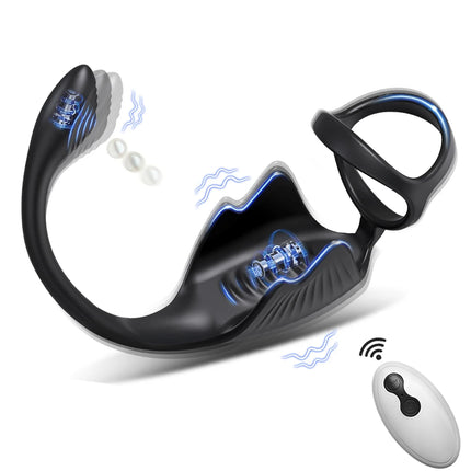 Remote Control Vibrating Butt Plug Cock Ring for Men Prostate Massager for Gay Anal Vibrator Penis Ring Adult Sex Toy for Men