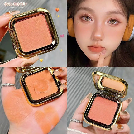 Peach Kiss 3D blush cream rouge Matte pearlescent Blusher Natural and lasting Color rendering Facial contour Blusher