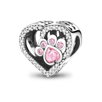 Charms 925 Sterling Silver Cute Cat Collection Charms Beads Paw Print Pendant Beads Fit Original DIY Bracelet Gift Women Jewelry