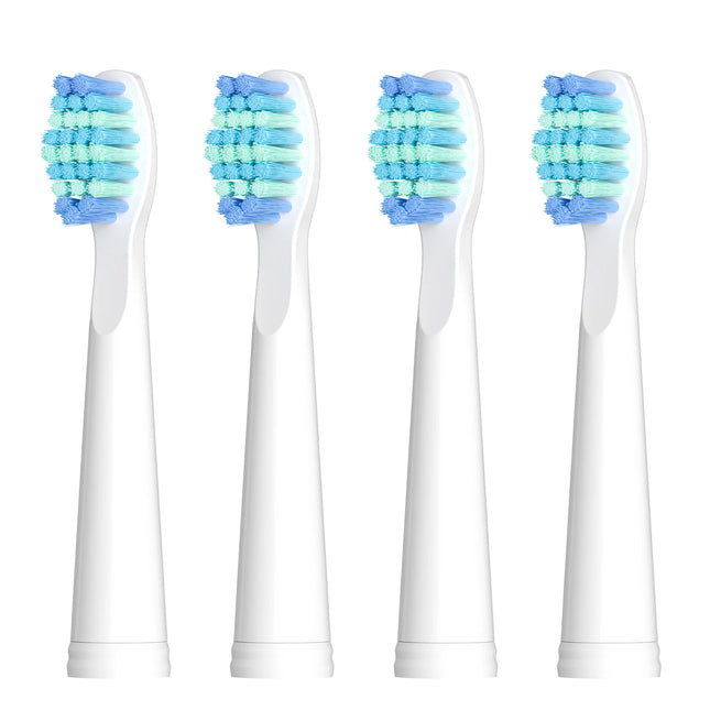 Seago SG-D010 Replacement Brush Heads for SG-575, SG-958, and SG-551 Electric Toothbrush - Soft Bristles, 4-Pack Deep Clean
