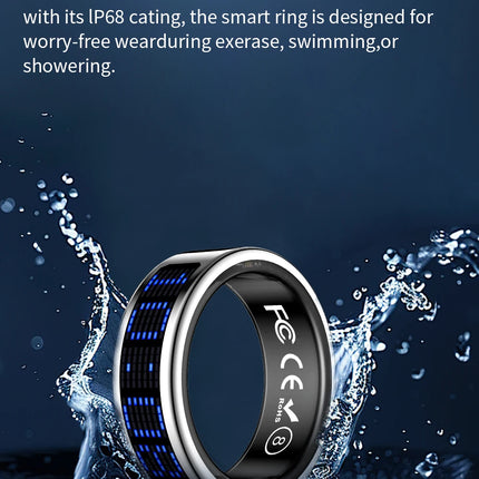 SR16 Display Screen Smart Ring Men Women Lightweight Call Reminder IP68 Waterproof Heart Rate Blood Oxygen Monitor Finger Ring
