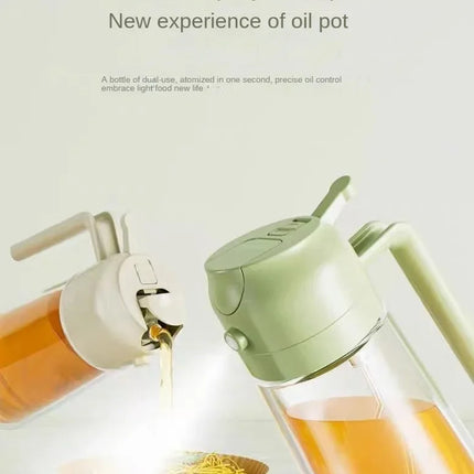 2 in 1 Pour Spray Sprayer Kitchen Fryer Air Spray Oil Dispenser Bottle for Olive Oil Cooking Frying BBQ Camping Large Capacity