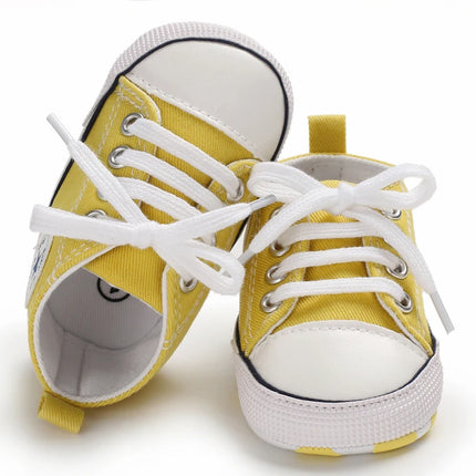 Baby Canvas Classic Sports Sneakers Newborn Baby Boys Girls Print Star First Walkers Shoes Infant Toddler Anti-slip Baby Shoes