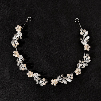 Crystal Leaf Hair Vine Band Headband Rhinestone Flower Headband Tiara For Women Bridal Wedding Hair Accessories Jewelry Headband