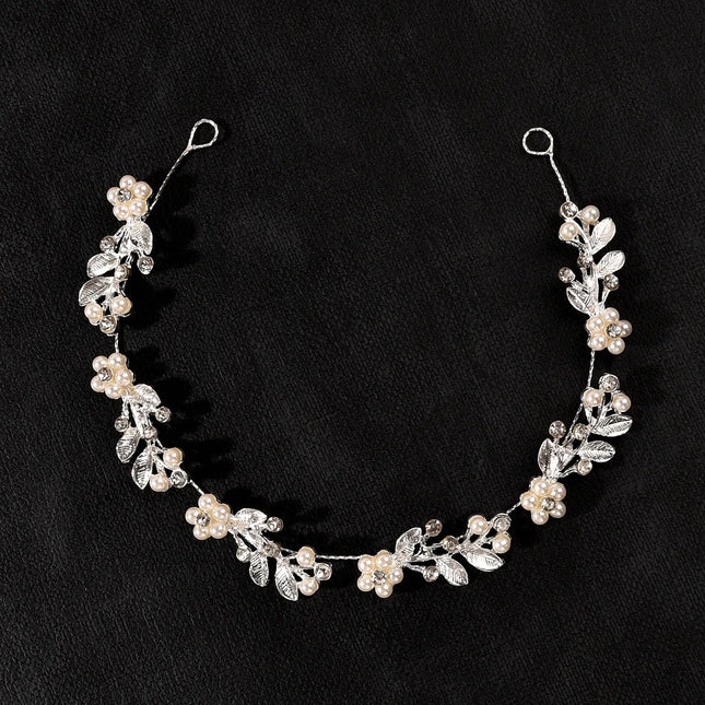 Crystal Leaf Hair Vine Band Headband Rhinestone Flower Headband Tiara For Women Bridal Wedding Hair Accessories Jewelry Headband