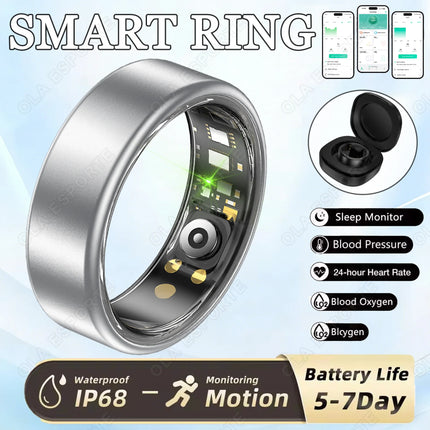 Various Colors Available Smart Ring Bluetooth Call Heart Rate Sleep Monitor Men Women Smartring Waterproof Health Sport Ring New