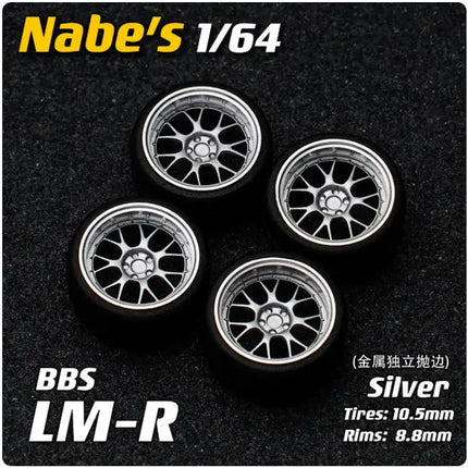 1/64 Chika Nabes Wheels or Brake Caliper 8.9mm 9.7mm 10.5mm Model Car Tires Rim Work S1 VSXX for 1:64 HW Tomy Mini GT Alloy Cars