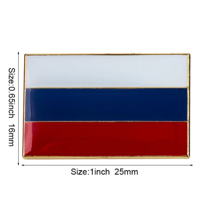 Russia Flag Laple Pin Badge Brooch