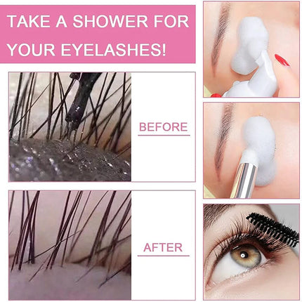 60ml eyelash shampoo mild and non-irritating deep and quick cleansing of eye makeup with a free eyelash brush