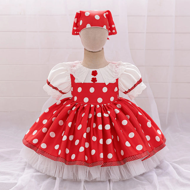 Lolita Mash and Bear Bridesmaids Girls' Party Dress, Maid Wedding, 1st Birthday Princess Dresses for Baby, Tulle Christmas Costumes