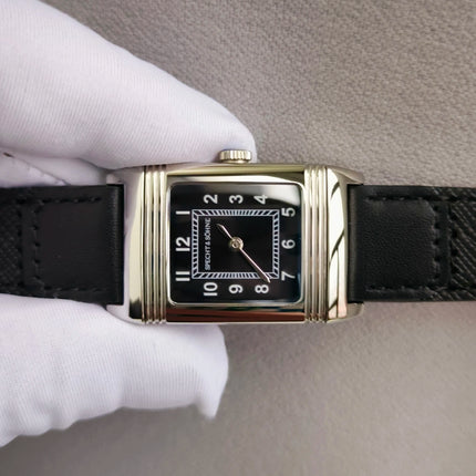 Specht&Söhne Reversible Square Watch Ronda Quartz Movt Stainless Steel Case Sapphire Crystal Flip Design Mens Fashion Wristwatch