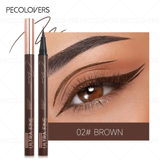 1PC Smudge-proof, Quick-drying, Smooth, Waterproof, Ultra-fine Tip, Brown Eyeliner, for Perfect and Bold Eye Makeup