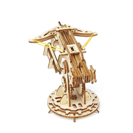 Wooden Puzzle Toy Rubber Band Launch Bow and Crossbow Handmade Creative Ornaments 3D Three-dimensional Puzzle