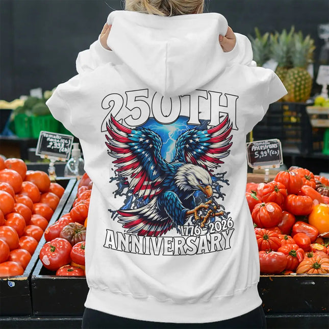 250th 1776 To 2026 Retro USA Hoodies Fashion 250 Years Of Freedom Loose Hoodie Women Men Classics Nostalgia Gifts Hoody