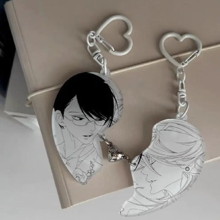 Doukyuusei Heart Anime Keychain Kusakabei Hikaru Acrylic Key Chain Man Sajou Rihito Key Ring Women Bag Pendant Accessories Gift