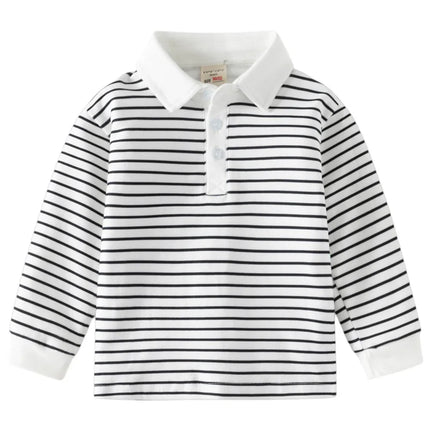 Spring Autumn Long Sleeve T shirts for Boys Toddler Kids 2 3 4 5 6 Years Polo Shirts Children Cotton Breathable Cltohing Tops