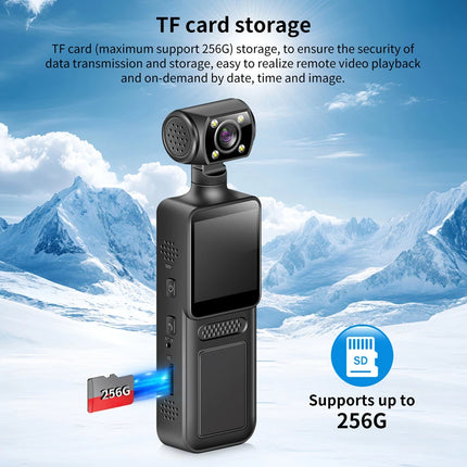 New Handheld 4k Hd 180 ° Rotating Mini Portable Camera Wearable Night Vision Sports Camera Outdoor Activity Recording