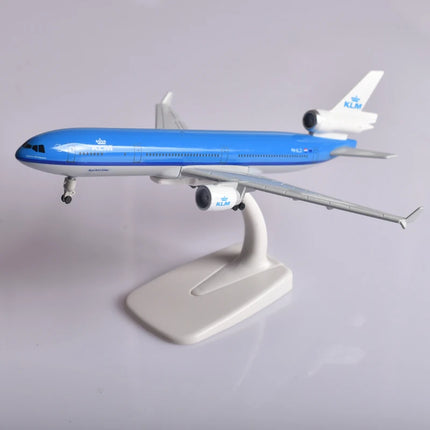 JASON TUTU 20CM KLM McDonnell Douglas MD-11 Aircraft Model Planel Airplane Diecast Metal 1/300 Scale Planes Collect Gifts